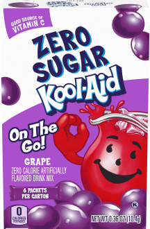 Kool-Aid On-The-Go Sugar Free Grape Drink Mix 0.36 oz Box (6 ct Packets)