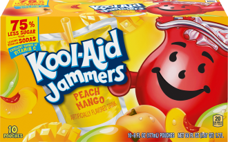 Kool-Aid Jammers Peach Mango Flavored Drink 60 fl oz Box (10-6 fl oz Pouches)