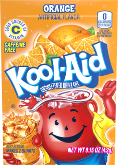KOOL-AID Orange Drink Mix Unsweetened 0.15 oz Packet