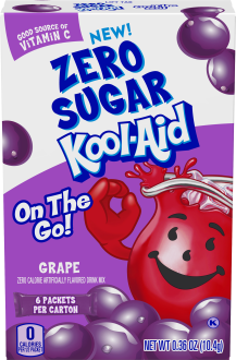 Kool-Aid On-The-Go Sugar Free Grape Drink Mix 0.36 oz Box (6 ct Packets) image