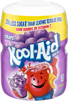 KOOL-AID Grape Drink Mix Sugar Sweetened 19 oz Canister