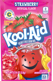 KOOL-AID Strawberry Drink Mix Unsweetened 0.14 oz Packet