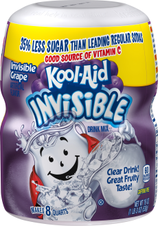 KOOL-AID Invisible Grape  Drink Mix Sugar Sweetened 19 Oz Canister image