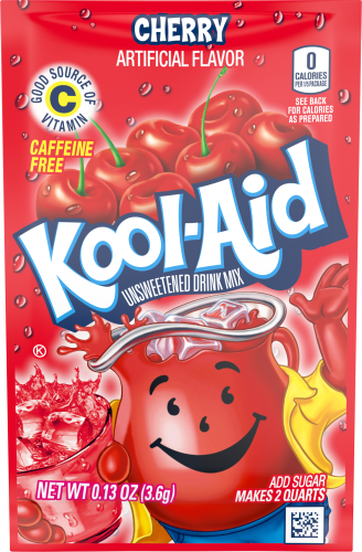 KOOL-AID Cherry Drink Mix Unsweetened 0.13 oz Packet