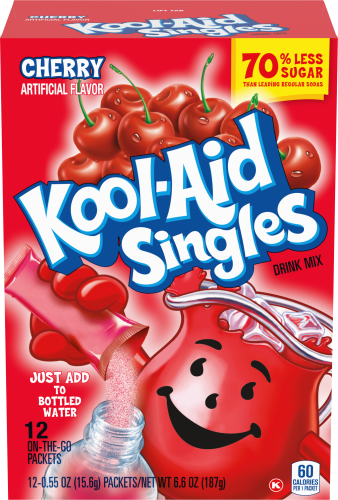 Kool-Aid Singles Cherry 12 Ct Soft Drink Mix 6.6 Oz Box