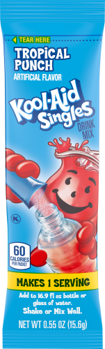 KOOL-AID SINGLES Tropical Punch Soft Drink Mix 0.55 oz Packet