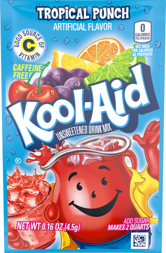KOOL-AID Tropical Punch Drink Mix Unsweetened 0.16 oz Packet