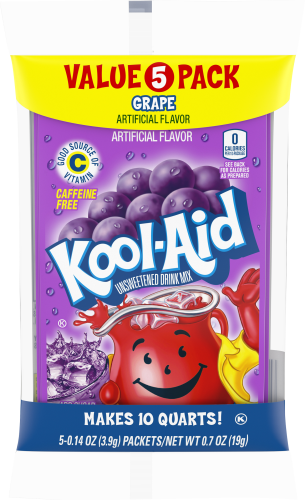 Kool-Aid Grape Unsweetened Soft Drink Mix 5-0.13 oz. Packs