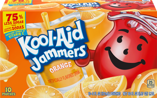 Kool-Aid Jammers Orange Flavored Drink 60 fl oz Box (10-6 fl oz Pouches)