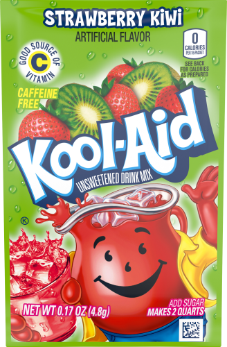 KOOL-AID Strawberry Kiwi Drink Mix Unsweetened  0.17 oz Packet
