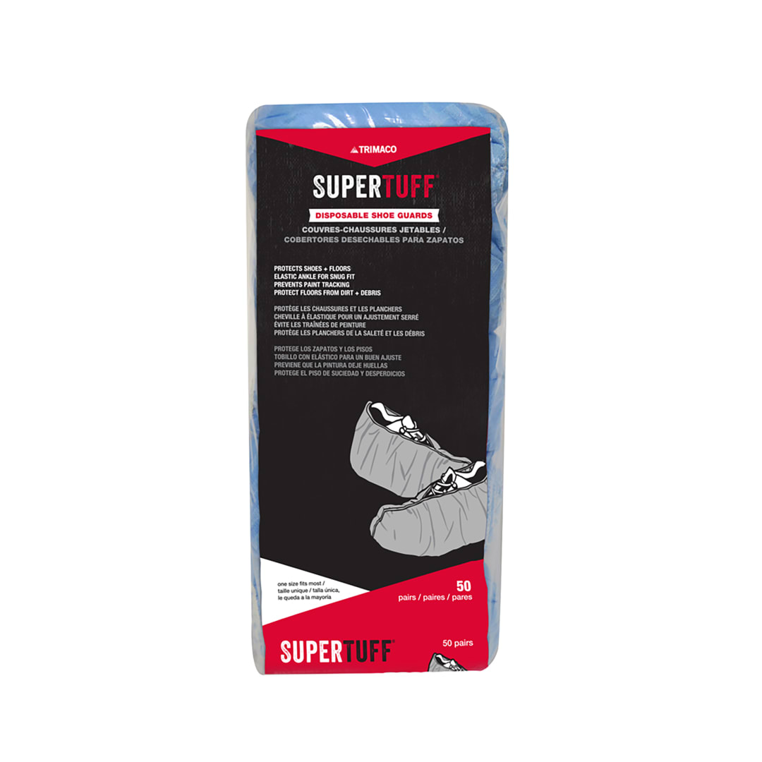 Non-Skid Poly Shoe Covers, Blue, 50pr