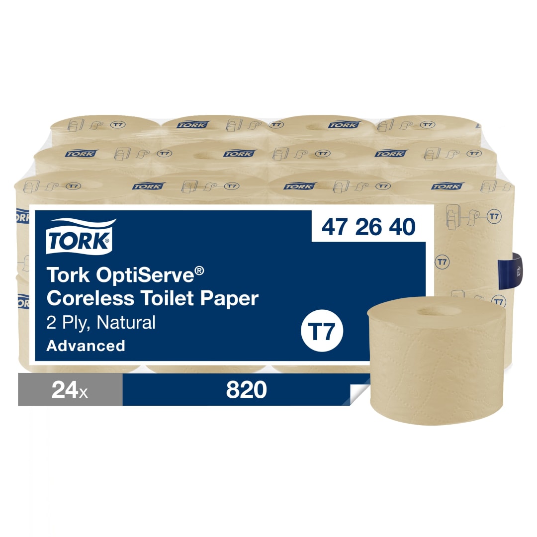 Tork OptiServe® Natural Coreless Toilet Paper