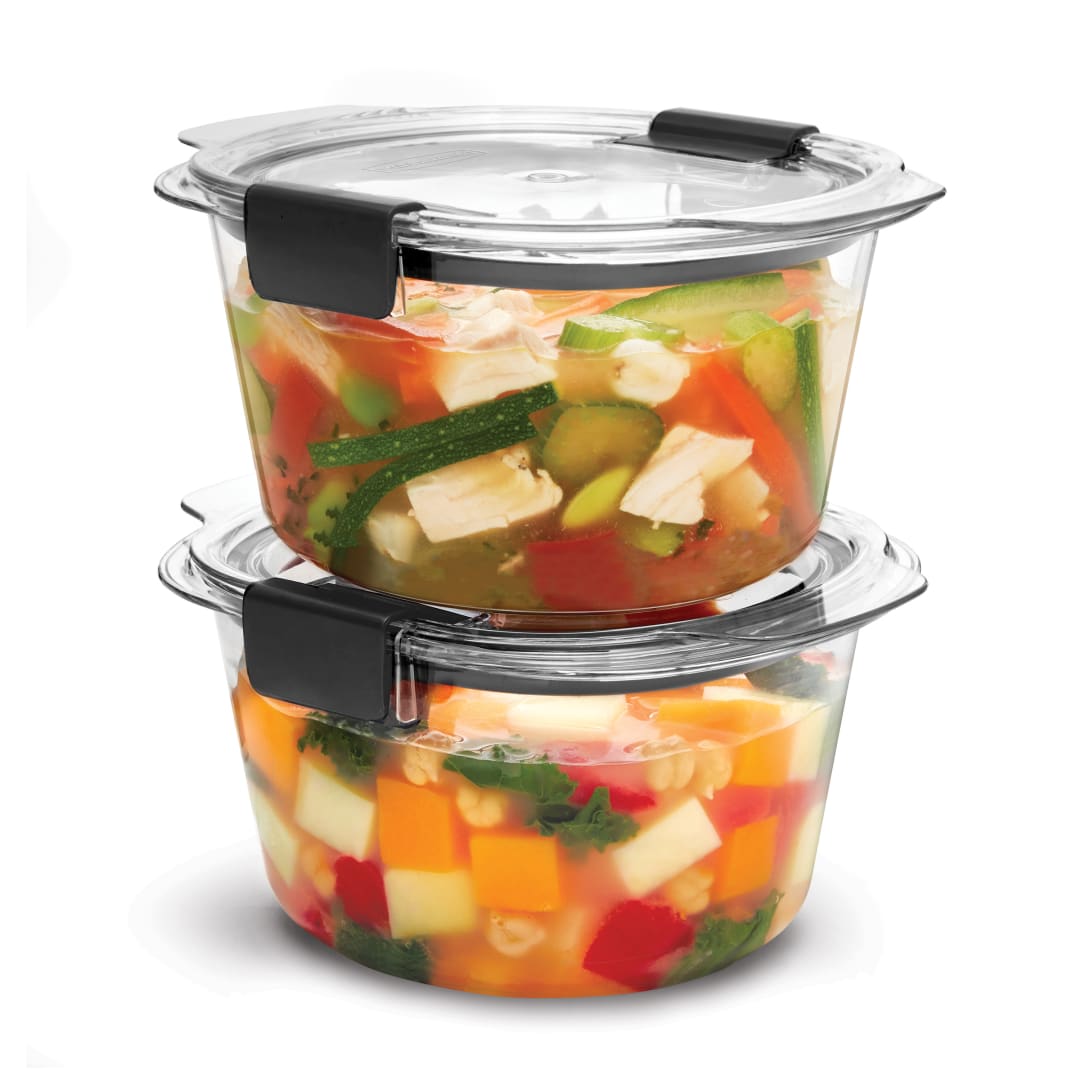 Rubbermaid  Brilliance® Round Leak Proof Food Storage Containers, 3.47 cup, 2 Pack