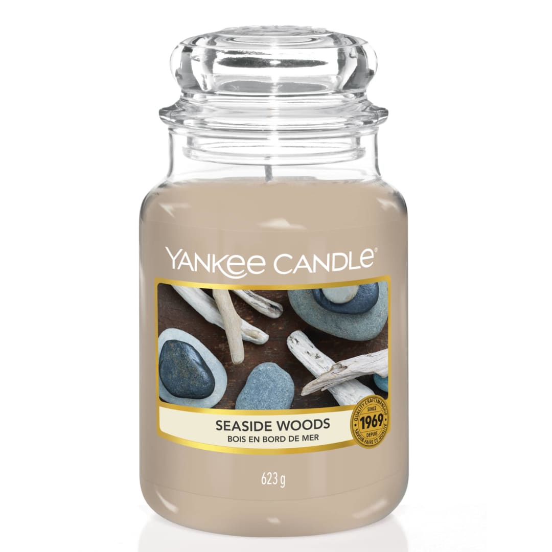 Yankee Candle® Scented Candle | Seaside Woods Large Jar Candle | Burn Time: up to 150 Hours