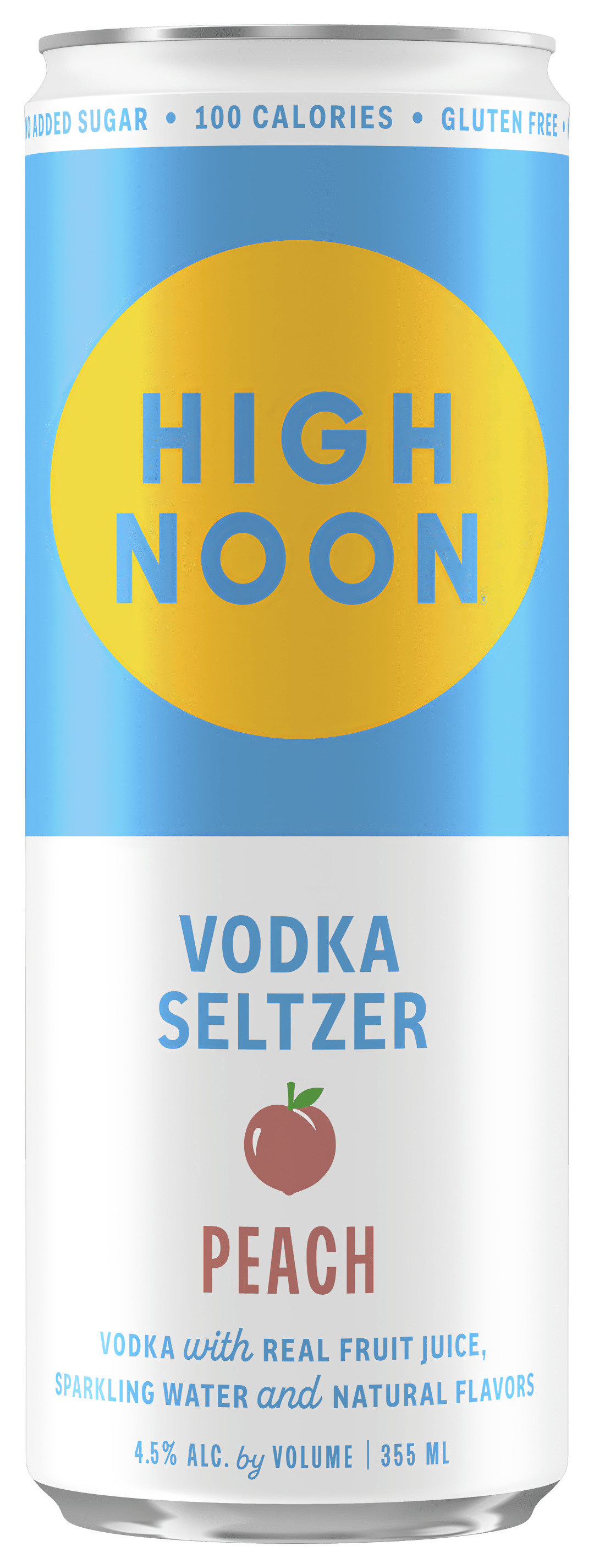 High Noon Peach Vodka Hard Seltzer Single Serve 355ml Can