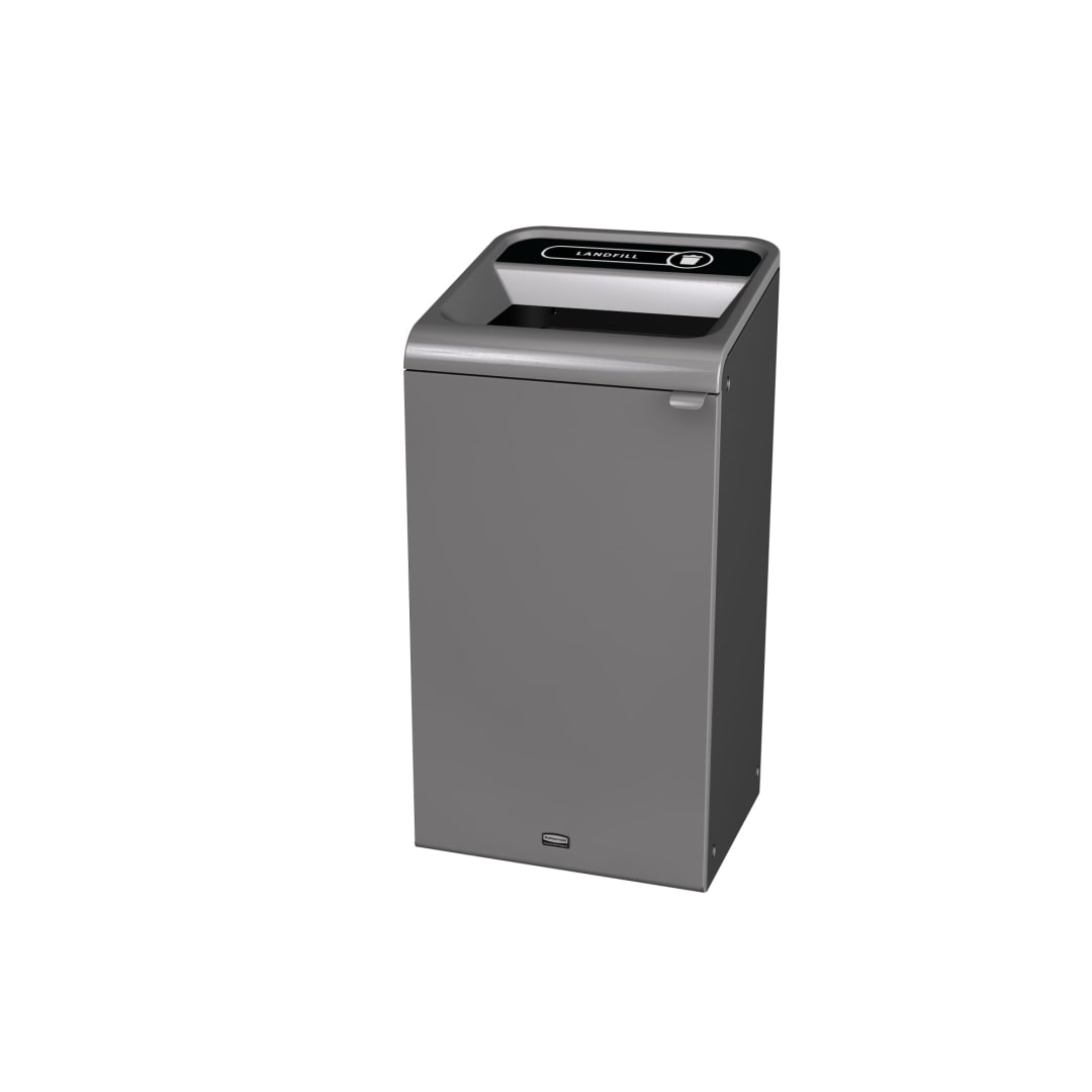 Rubbermaid Commercial Products Configure™ 23 Gal 1-Stream Landfill Trash Can, Grey Stenni