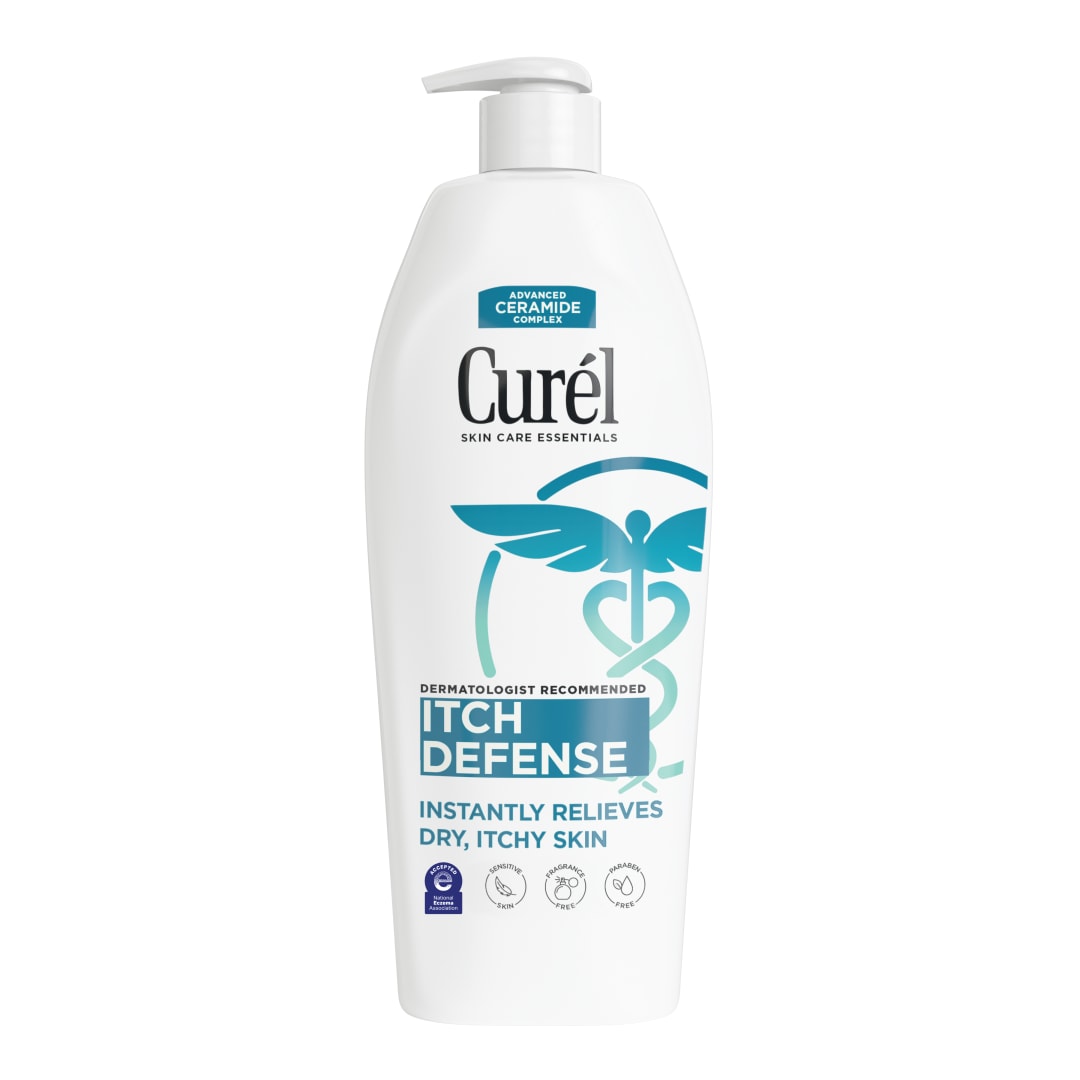 Curel Itch Defense Ceramide Body Lotion for Dry Sensitive Skin, 13 fl oz