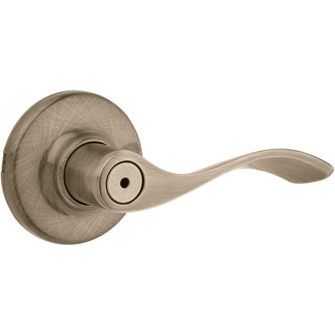 Balboa Bed/Bath Door Lever in Antique Brass