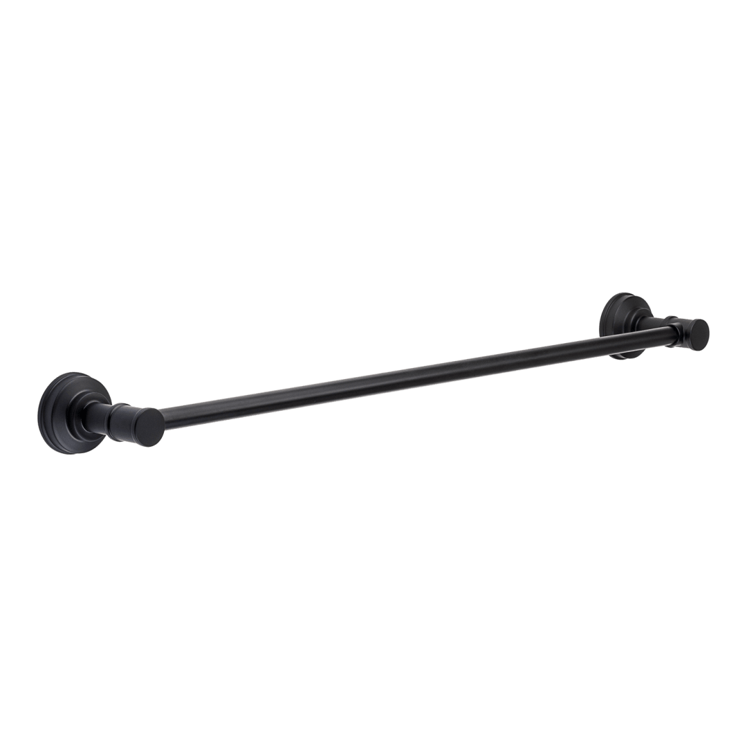 Breckenridge 24" Towel Bar with Invisihook in Matte Black