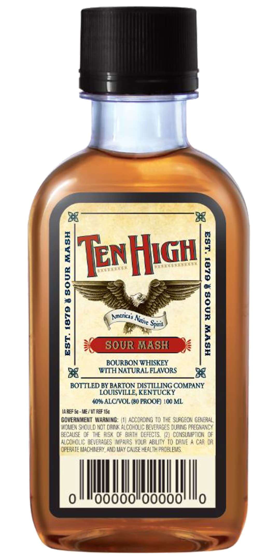 Ten High Bourbon Whiskey 100ml 80 Proof