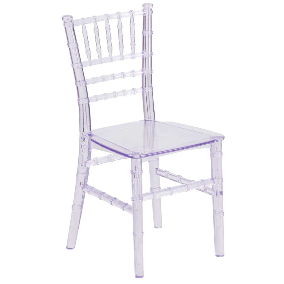 HERCULES Child Size Transparent Chiavari Chair – Durable Resin Kids Chair for Weddings, Parties & Everyday Use