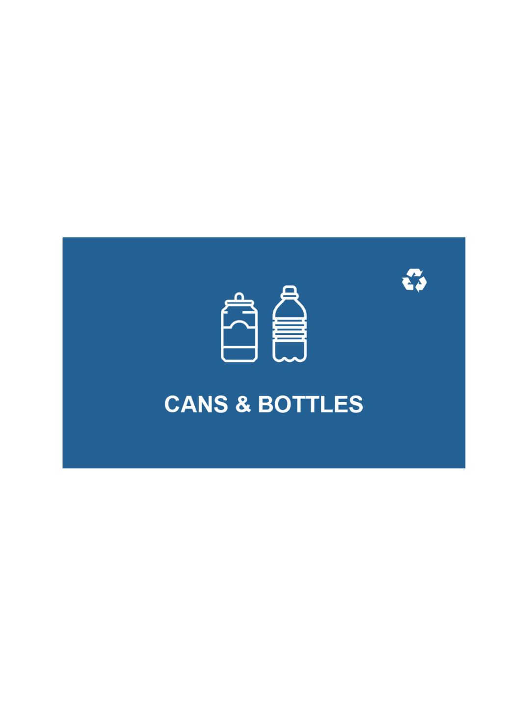  SPECTRUM - Cube Sign - Cans &amp; Bottles - Blue-White