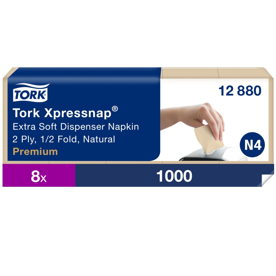 Tork Xpressnap® Extra Soft Natural Dispenser Napkin