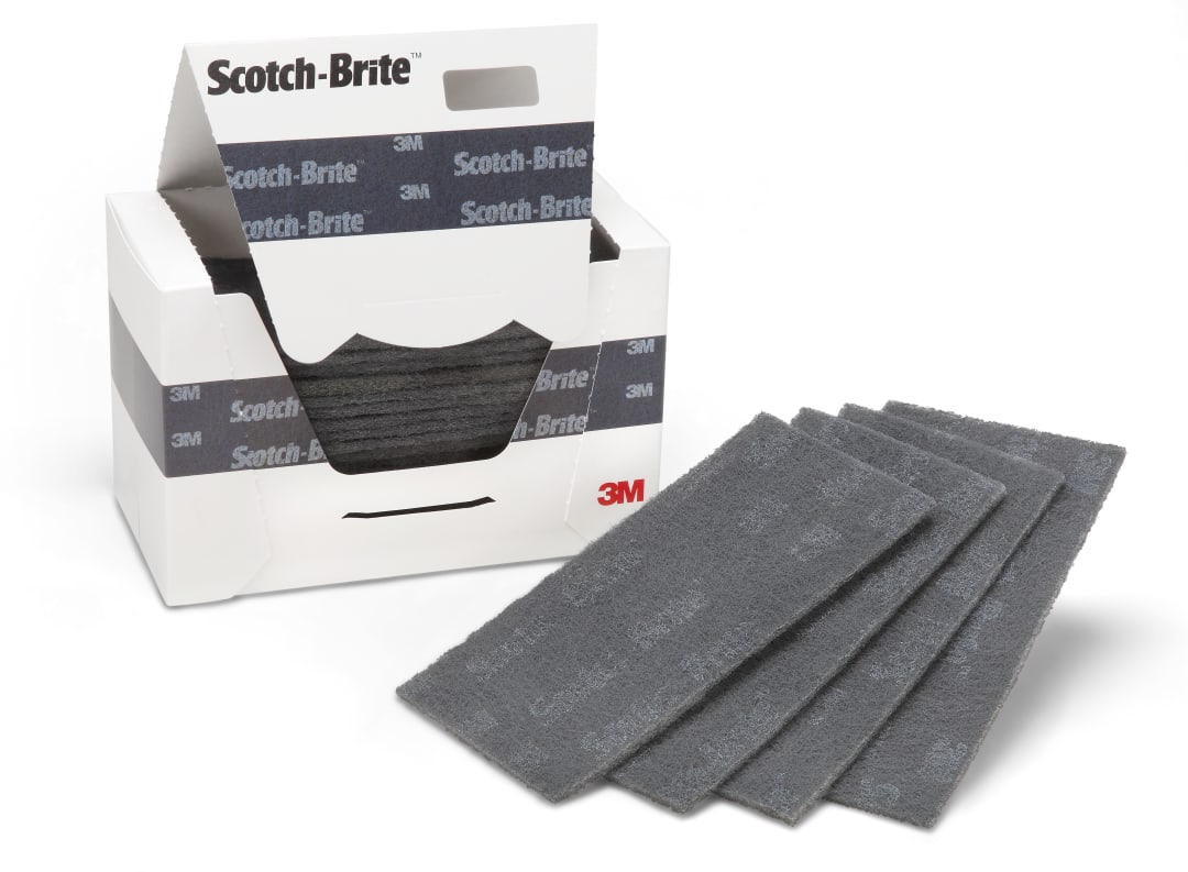 3M™ Scotch-Brite™ Handpad 76, Schwarz, 95 mm x 158 mm, 4 x 10 Stück / Karton
