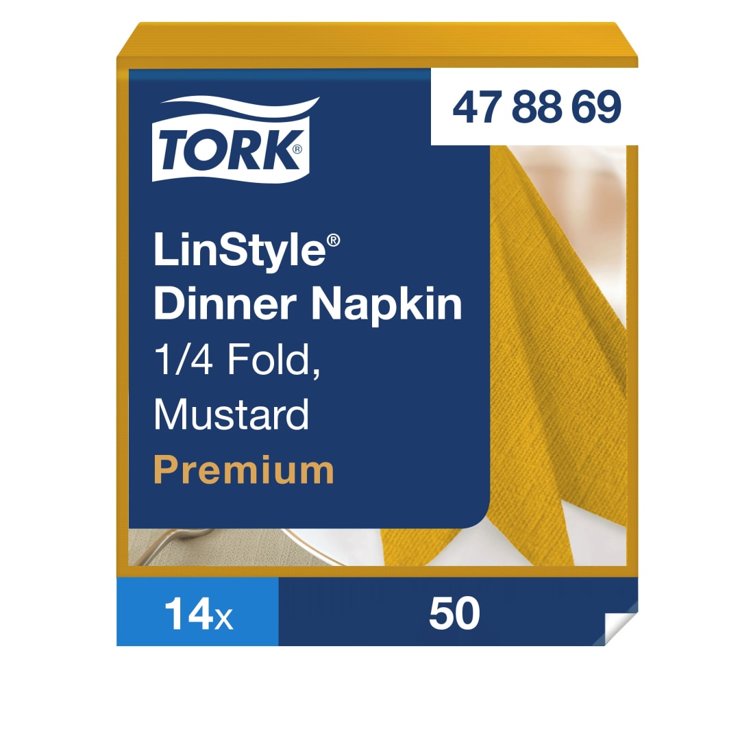 Tork Premium LinStyle® Mustard Dinner Napkin