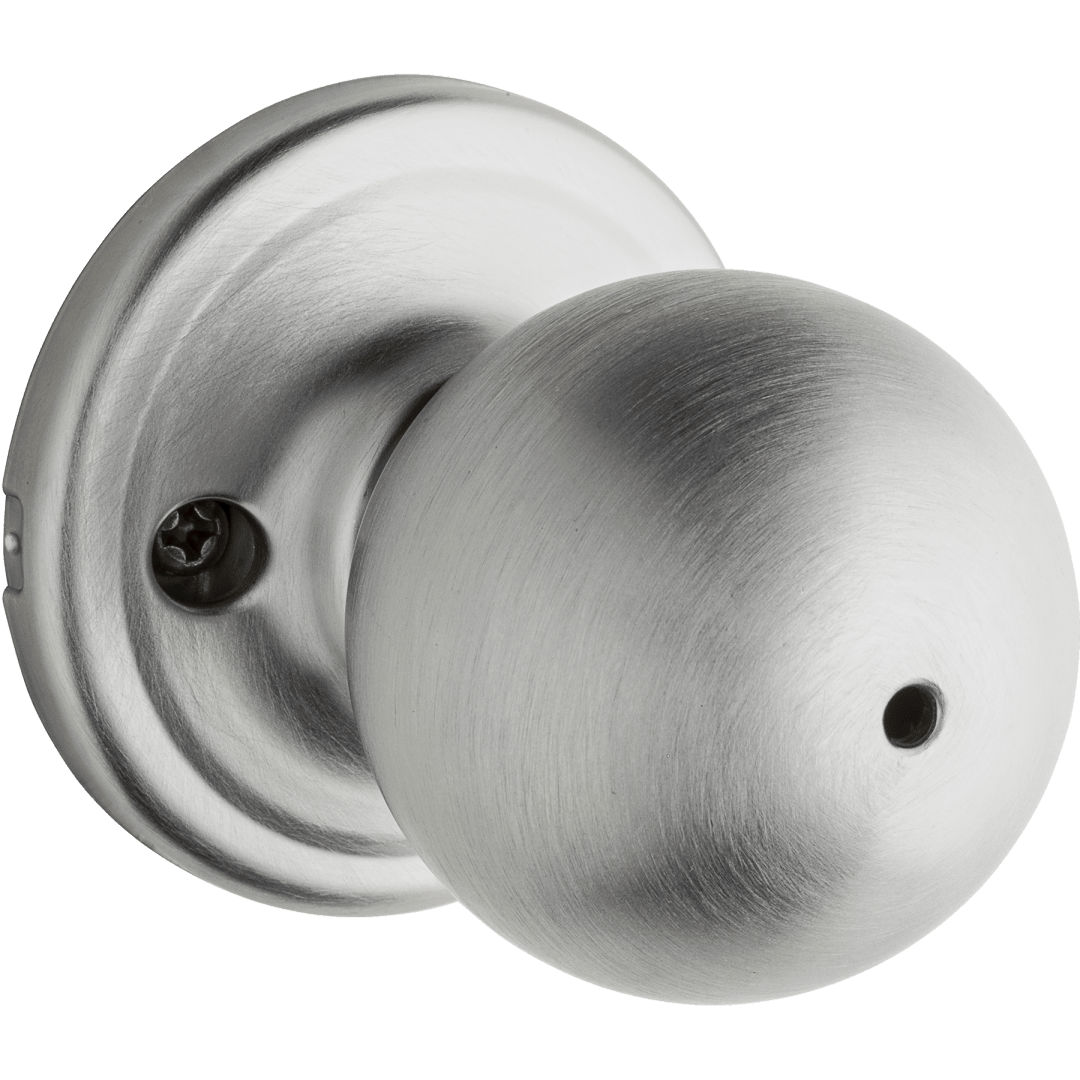 Circa Bed/Bath Knob in Satin Chrome