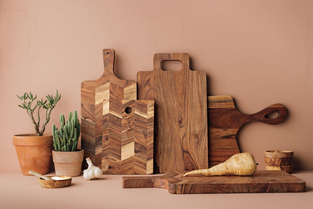 Acacia Chevron Serving Board 10 inch