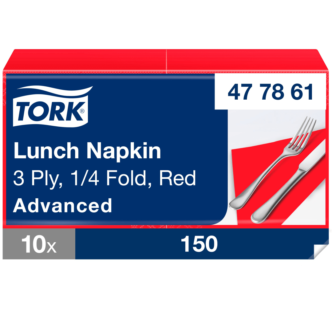 Tork Soft Red Lunch Napkin