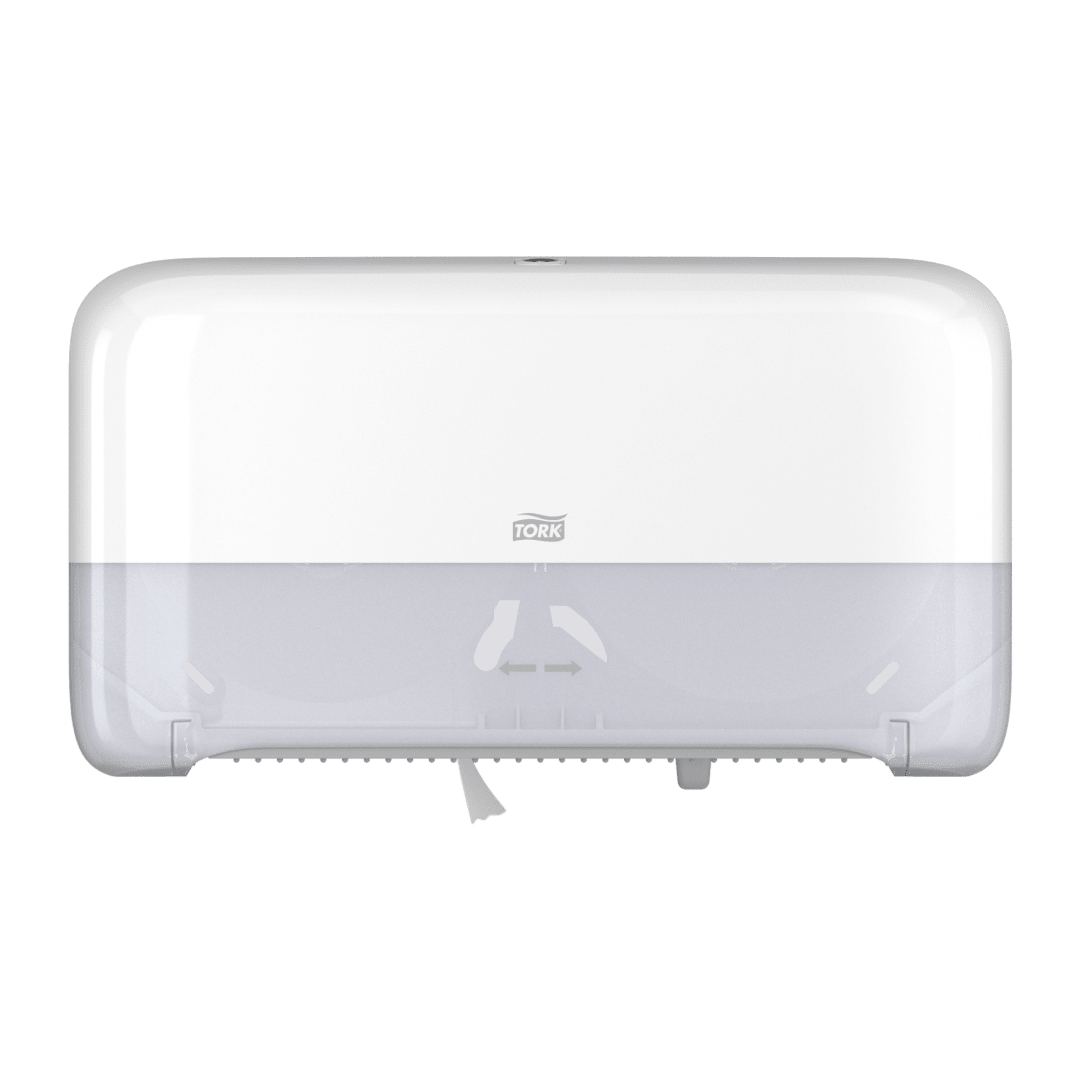 Tork Mini Jumbo 2-roll Toilet Paper Dispenser White