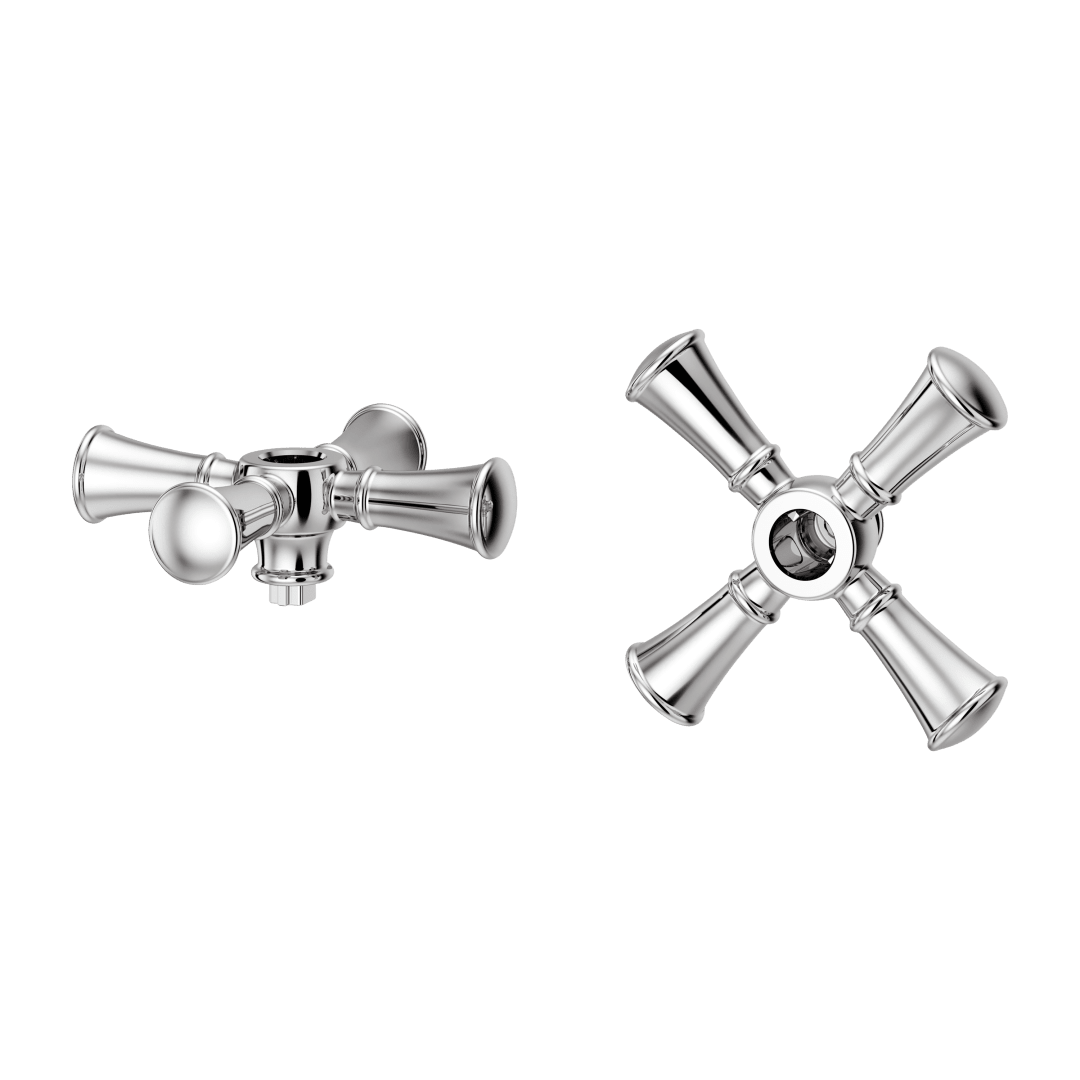 Tisbury 2-Handle Cross Handle Kit in Polished Chrome