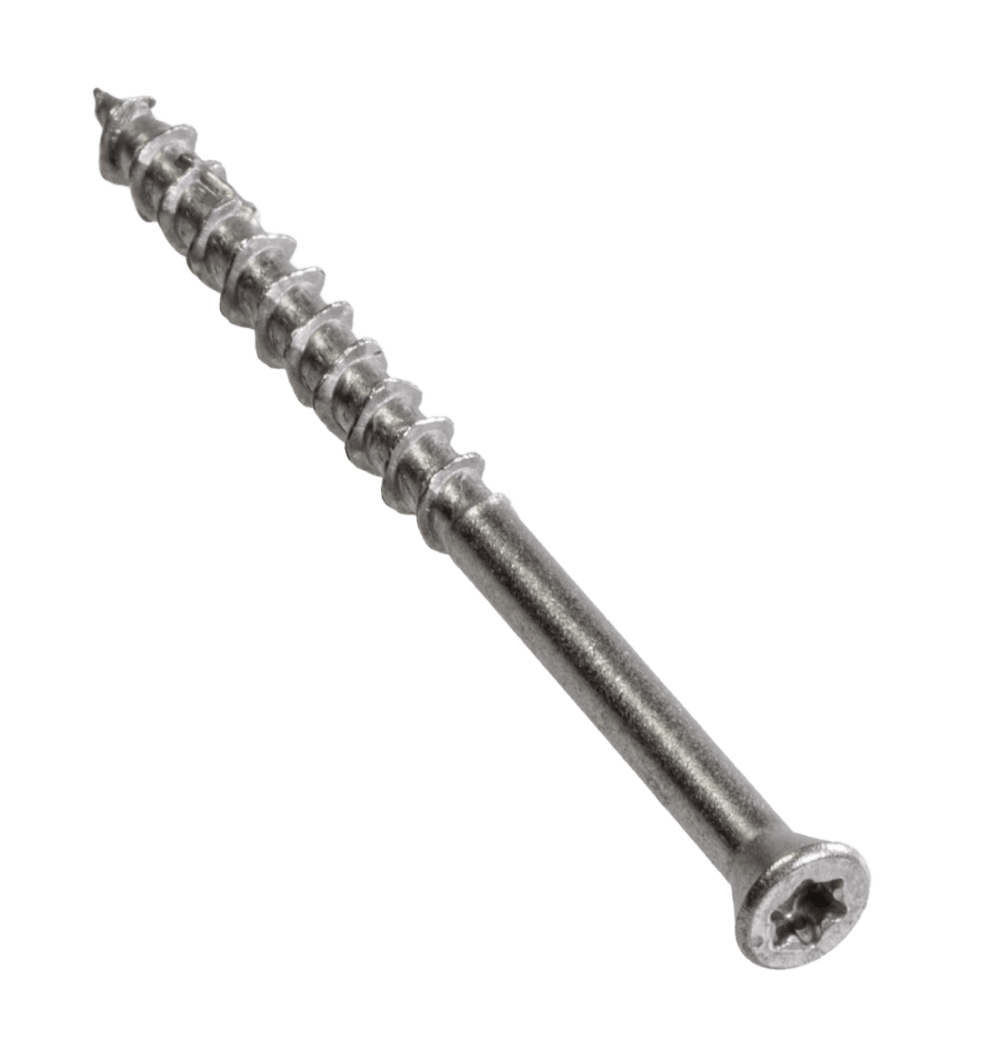 Simpson Strong-Tie T07225WPP Deck-Drive™ DWP WOOD SS Screw — #7 x 2-1/4 in. T-15, Trim Head, Type 316 (350-Qty) (Pack of 6)