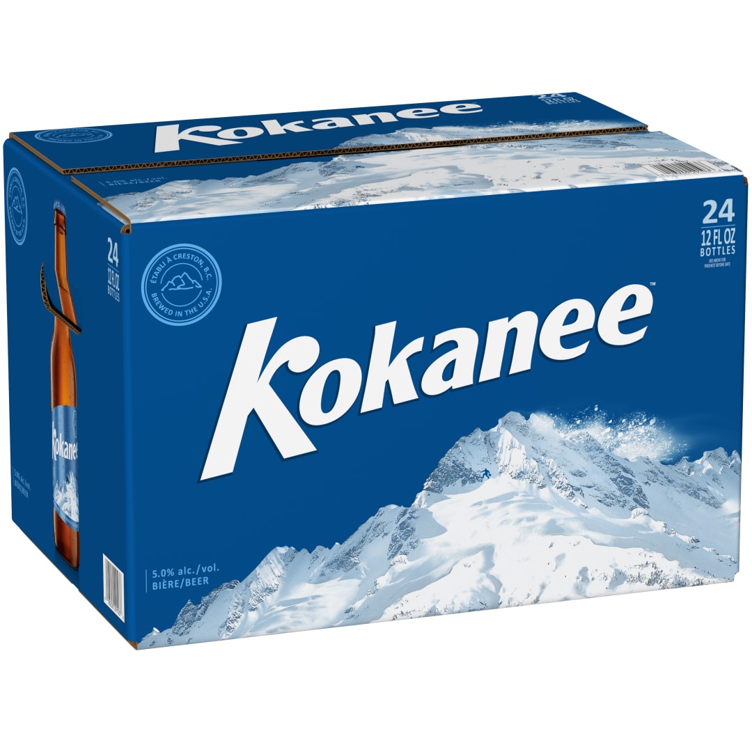 Kokanee Glacier Beer - Brewed at AB 24x12 oz Glass Bottle Brewery Set-Up CARTON Top Load Corrugate Pre-Print - Varnish Update