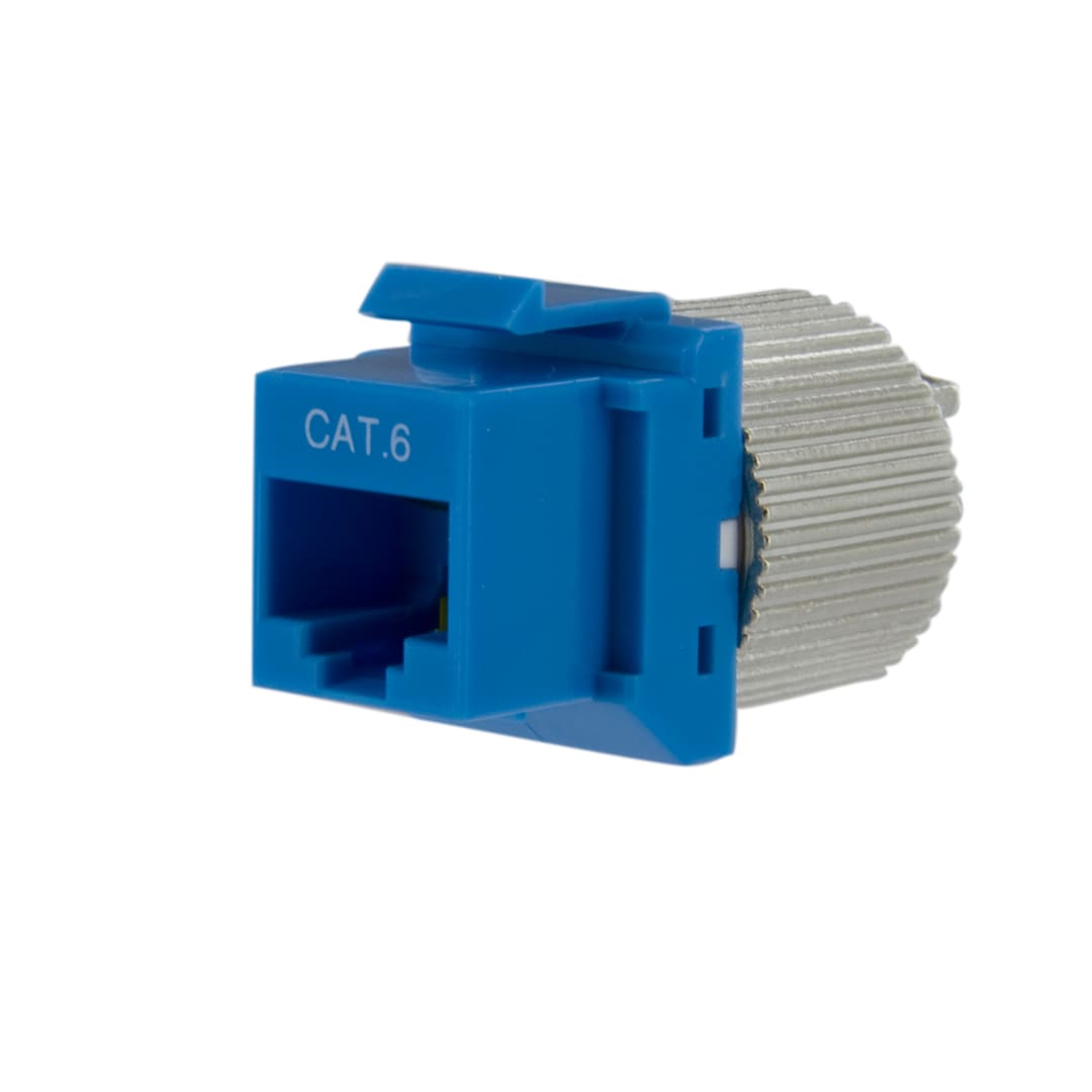 Blue Tooless Category 6 Keystone Jack