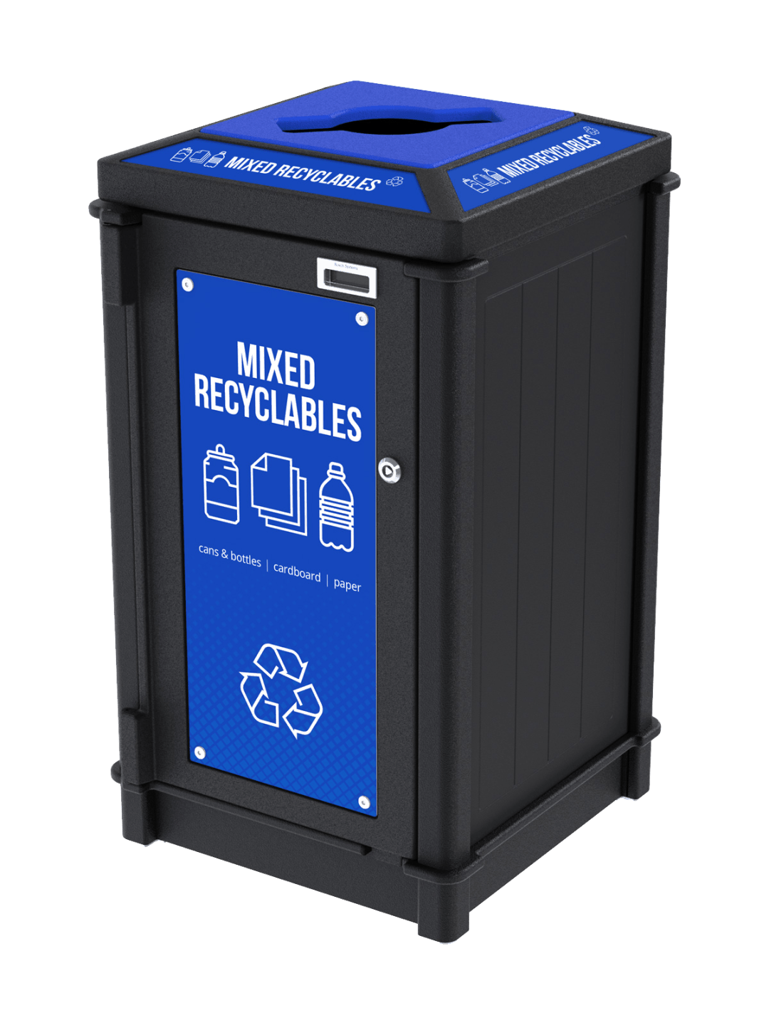  FUSION - Single - Kit - Top Load - Mixed Recyclables - Mixed - Black-Blue