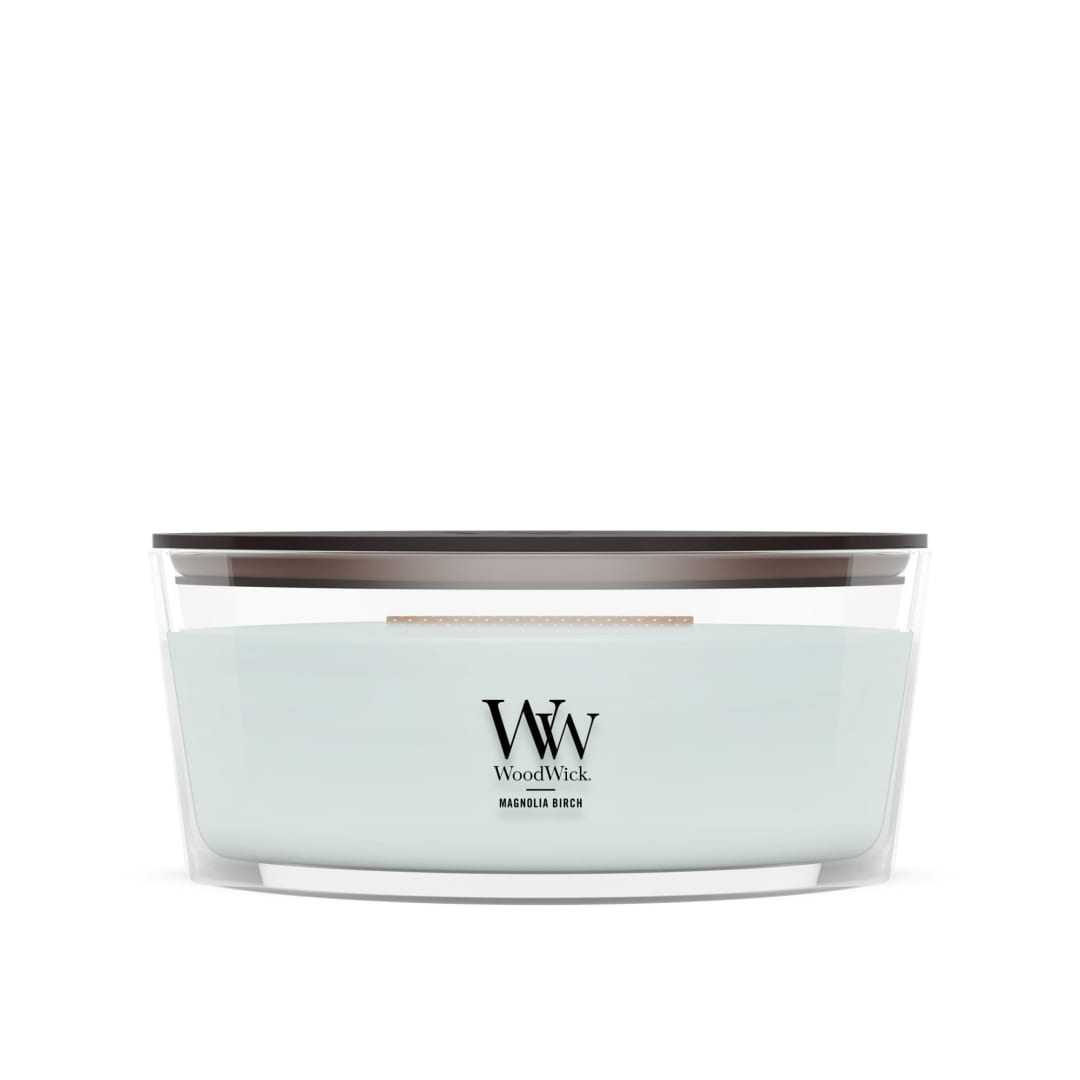 WoodWick Magnolia Birch Ellipse Candle