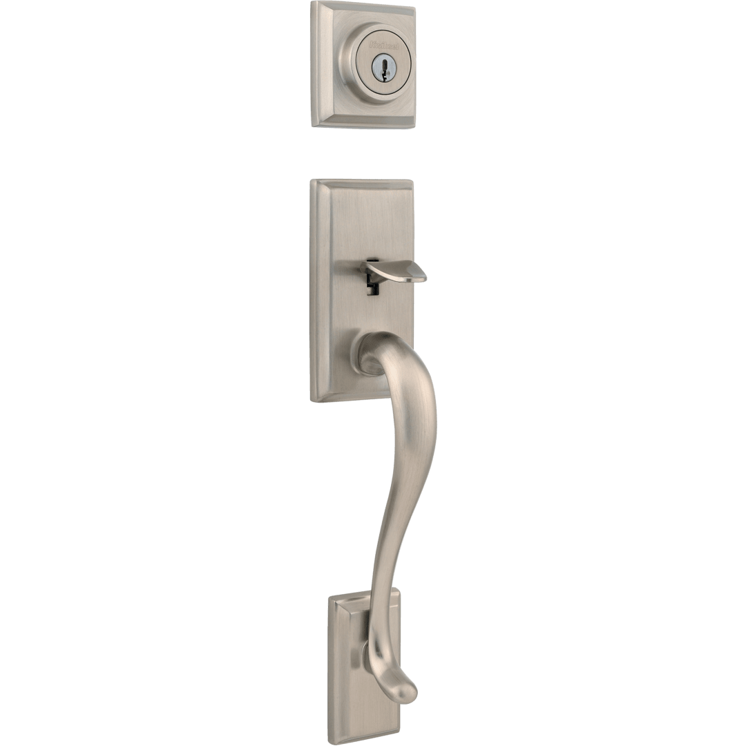 Hawthorne Double Cylinder Exterior Only Handleset in Satin Nickel