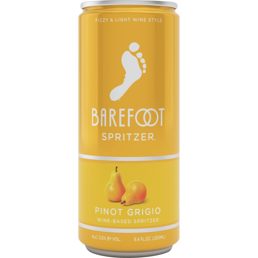 Barefoot Spritzer Pinot Grigio White Wine 1 Single Serve 250ml Can