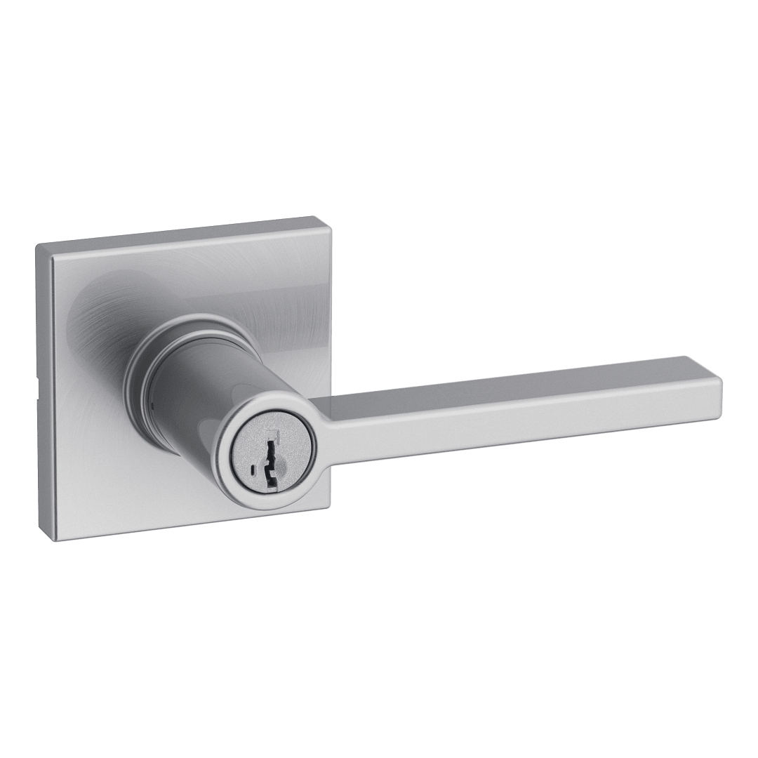 Casey Keyed Entry UL Lever featuring SmartKey Security™ in Satin Chrome
