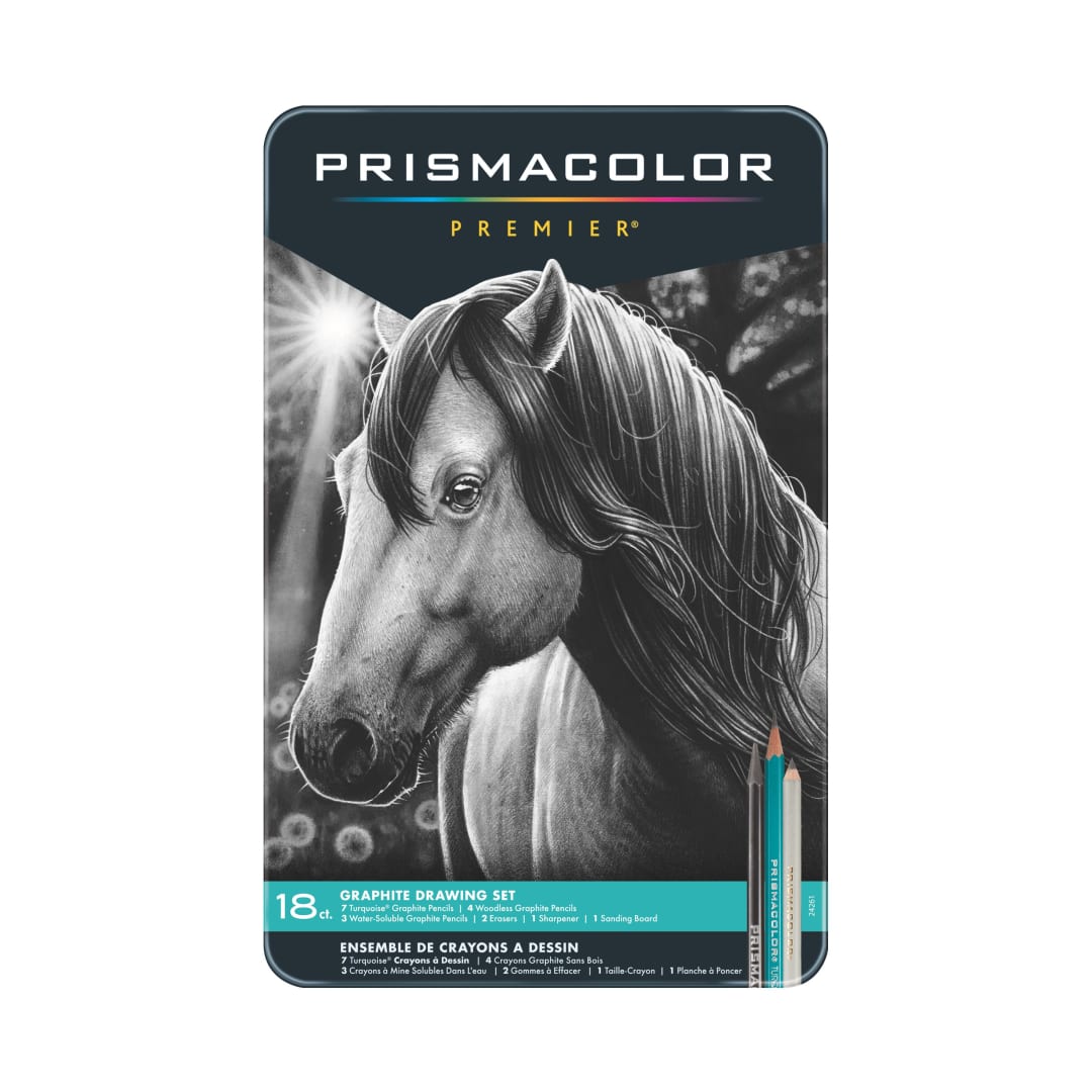 Prismacolor® Premier® Graphite Drawing Pencils with Erasers & Sharpeners, 18-Piece Set
