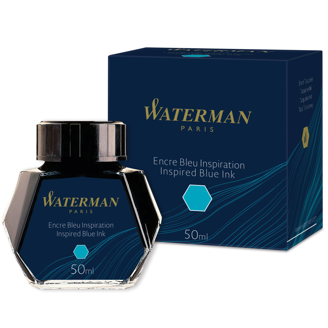 Waterman tinta para pluma estilográficaazul inspiraciónfrasco de 50 ml