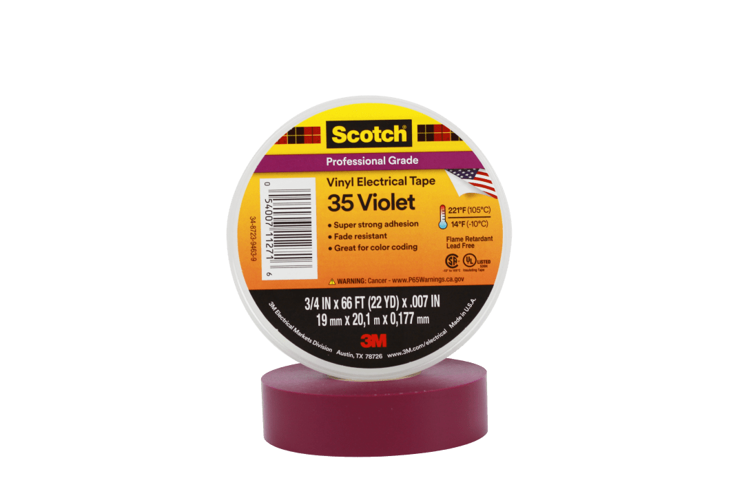 Scotch® 35  Vinil Elektrik Bandı, Mor, 19 mm x 20 m