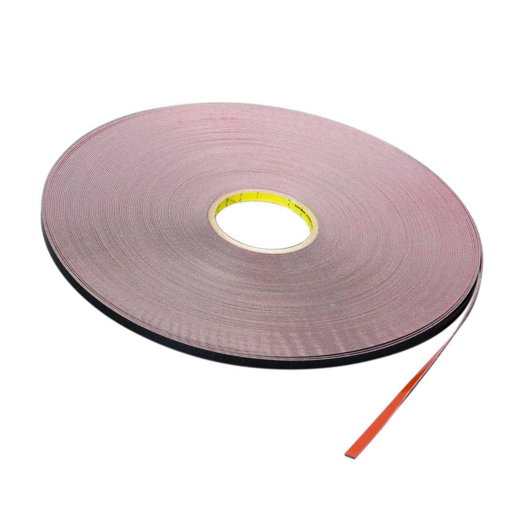 3M™ Acrylic Plus doppelseitiges Klebeband WT4112, Schwarz, 1.2 mm, 9 mm x 700 m