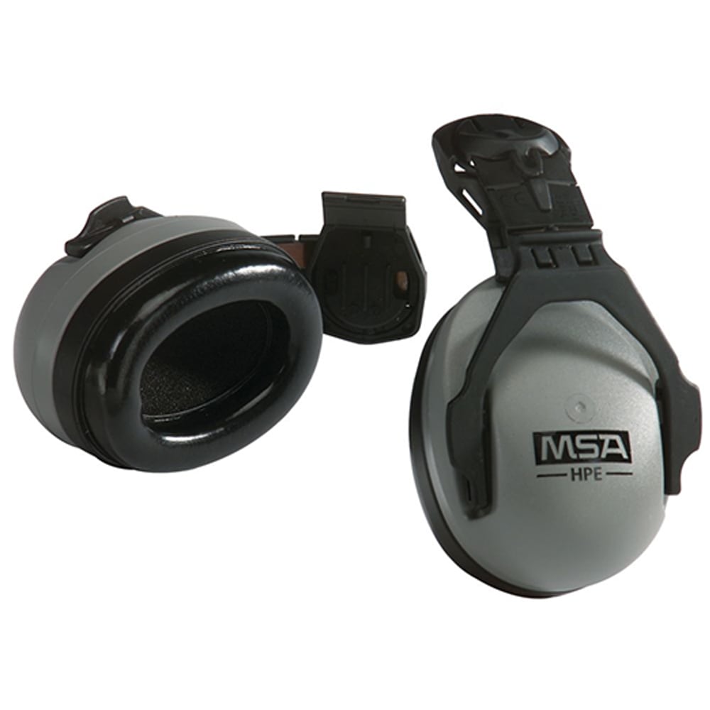 Orejeras HPE montadas en casco