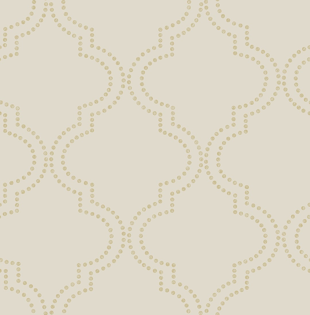 Tetra Beige Quatrefoil Wallpaper