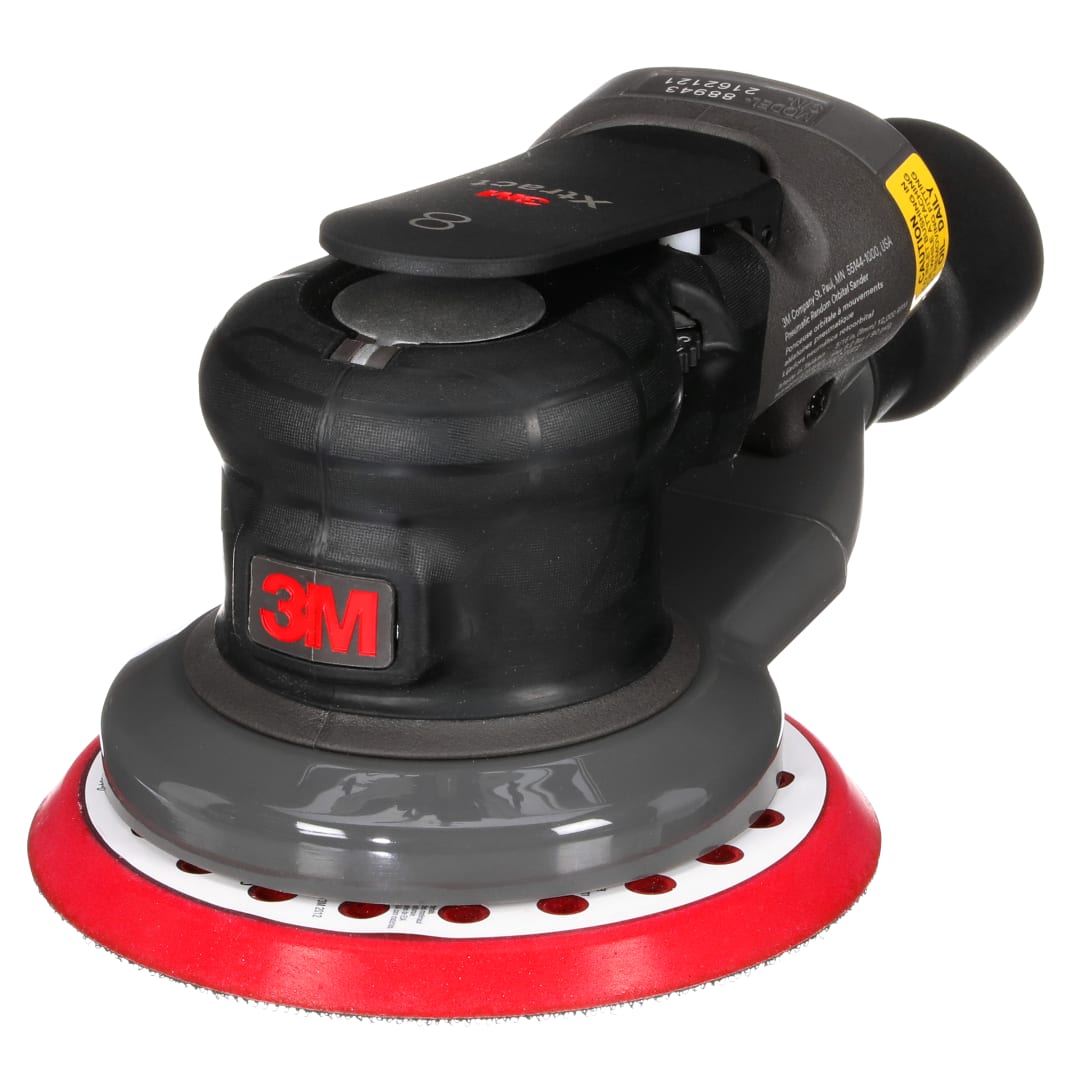 3M Xtract™ Pnömatik Eksantrik Dairesel Zımpara Makinesi, 88943, 125 mm, Merkezi Vakum, 8 mm Orbit