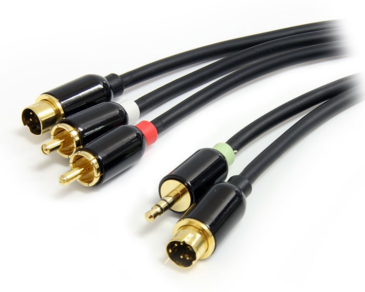 3 ft S-Video with 3.5mm to RCA Stereo Video Cable